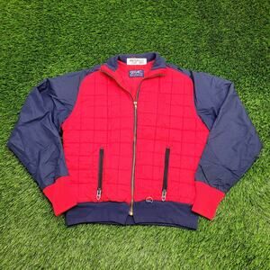 Vintage 90s Serac Bomber Jacket S/M 20x23 Cropped Quilted USA